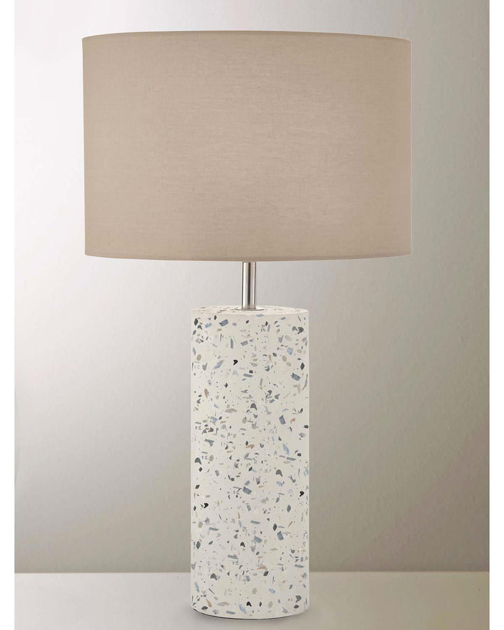 Speckle Table Lamp Terrazzo Grey Concrete Grey Shade - Ideal