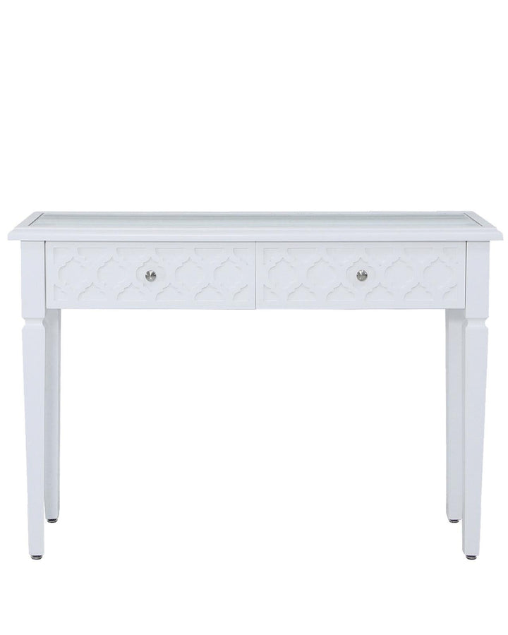 Tangiers White Wood Console Table - Ideal