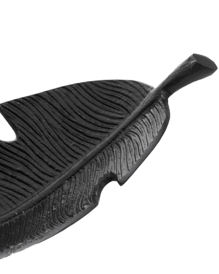 Black Banana Leaf Decorative Dish - Ideal