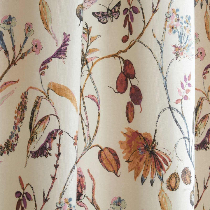 Grove Floral Lined Tape Top Curtains Multicolour - Ideal