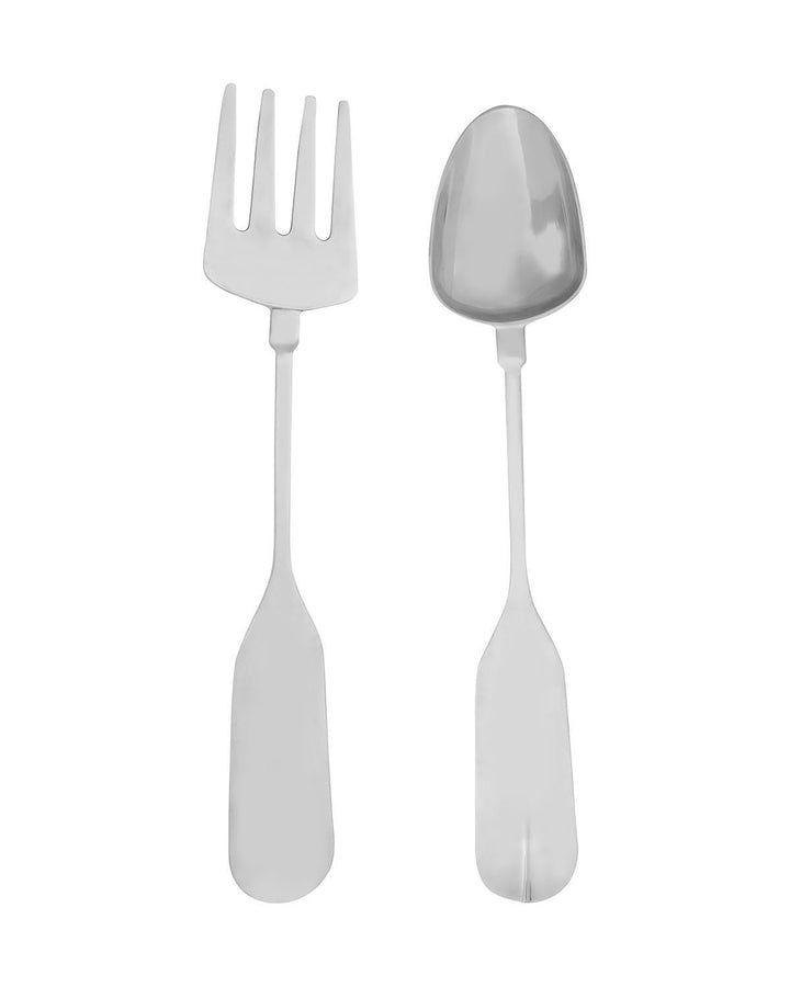 High Gloss Silver Aluminium Wall Mounted Spoon and Fork Set - Ideal