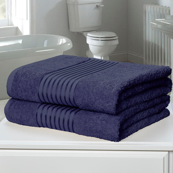 Windsor 100% Cotton Bath Sheet Pair Denim - Ideal