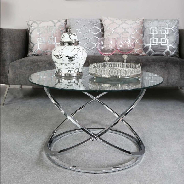 Facet Chrome Coffee Table - Ideal