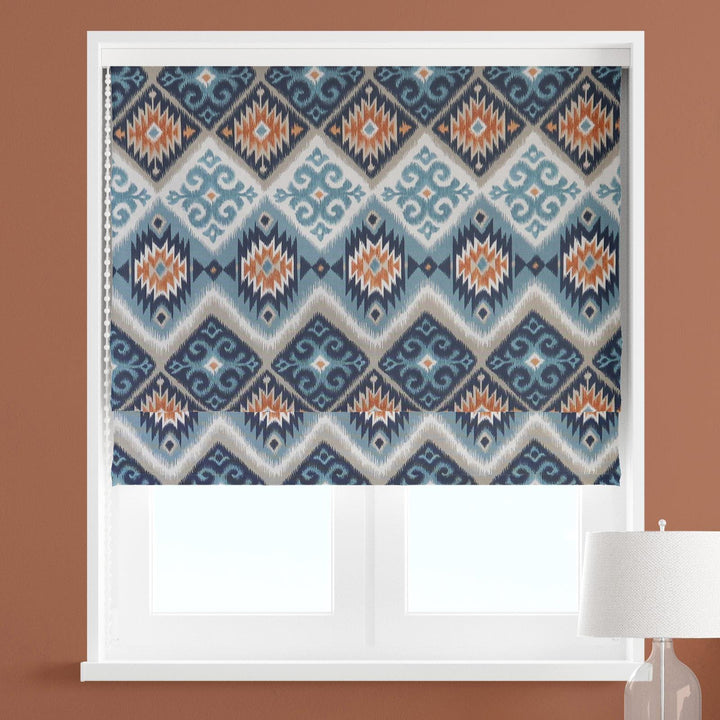 Navajo Teal Made To Measure Roman Blind -  - Ideal Textiles