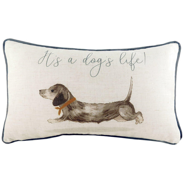 Oakwood 'It's a Dog's Life' Sausage Dog Cushion Covers 12'' x 20'' -  - Ideal Textiles