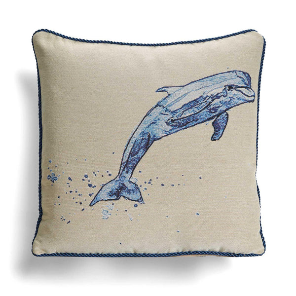 Dolphin Woven Tapestry Cushion Cover 18" x 18" -  - Ideal Textiles