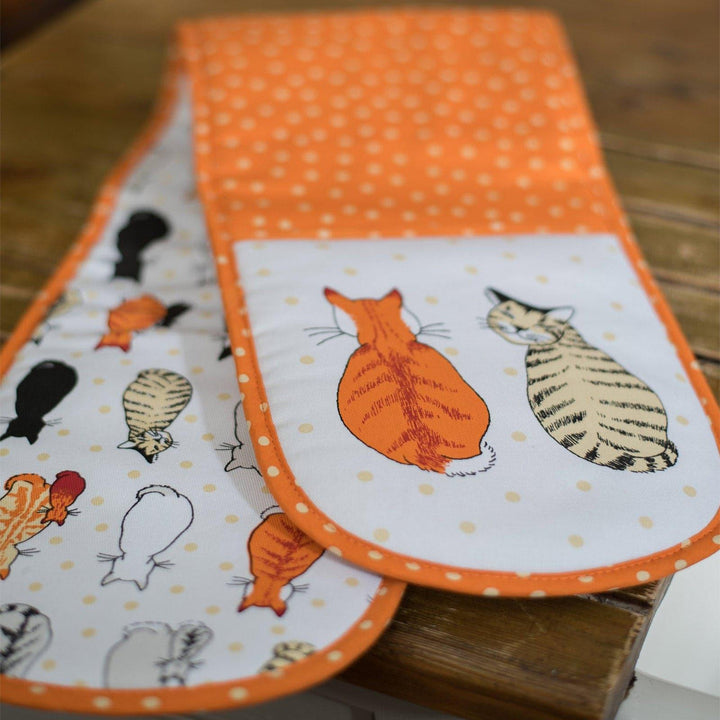 Cats in Waiting Luxury Cotton Double Oven Glove -  - Ideal Textiles