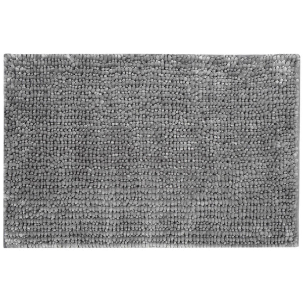 Newbury Chenille Non-Slip Bath Mat Dove Grey -  - Ideal Textiles