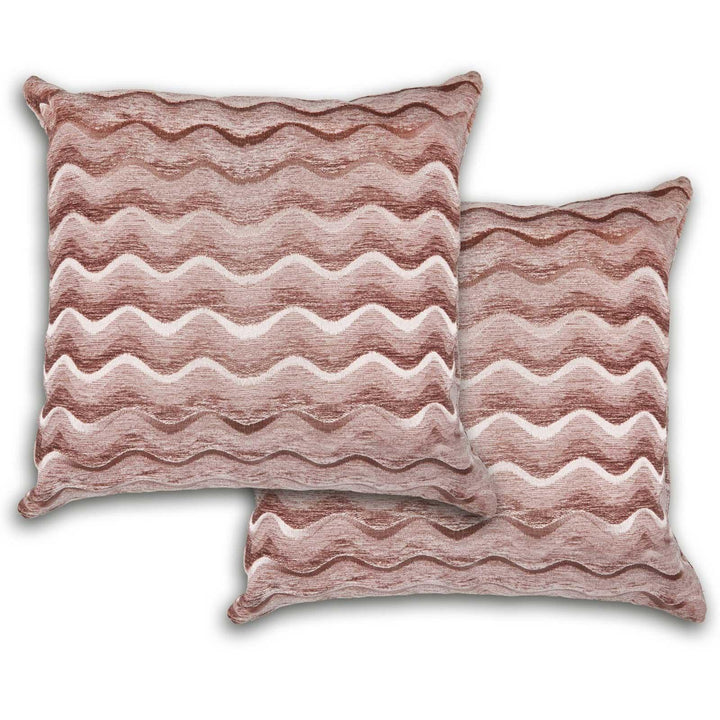 Sinead Chenille Wave Dusky Pink Cushion Cover 17'' x 17'' - Ideal