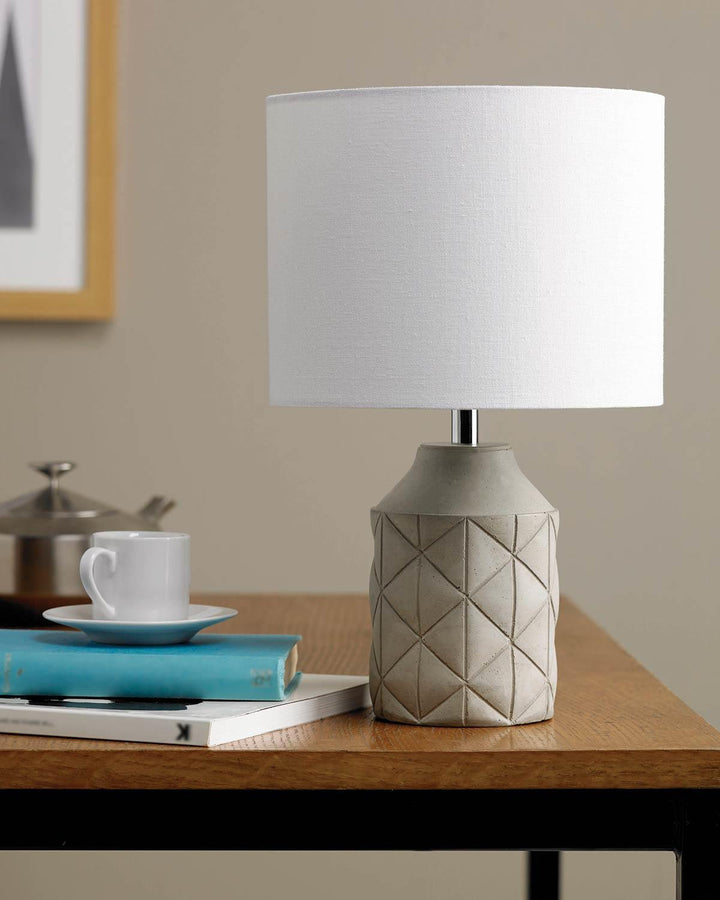 Grey and White Luca Table Lamp - Ideal