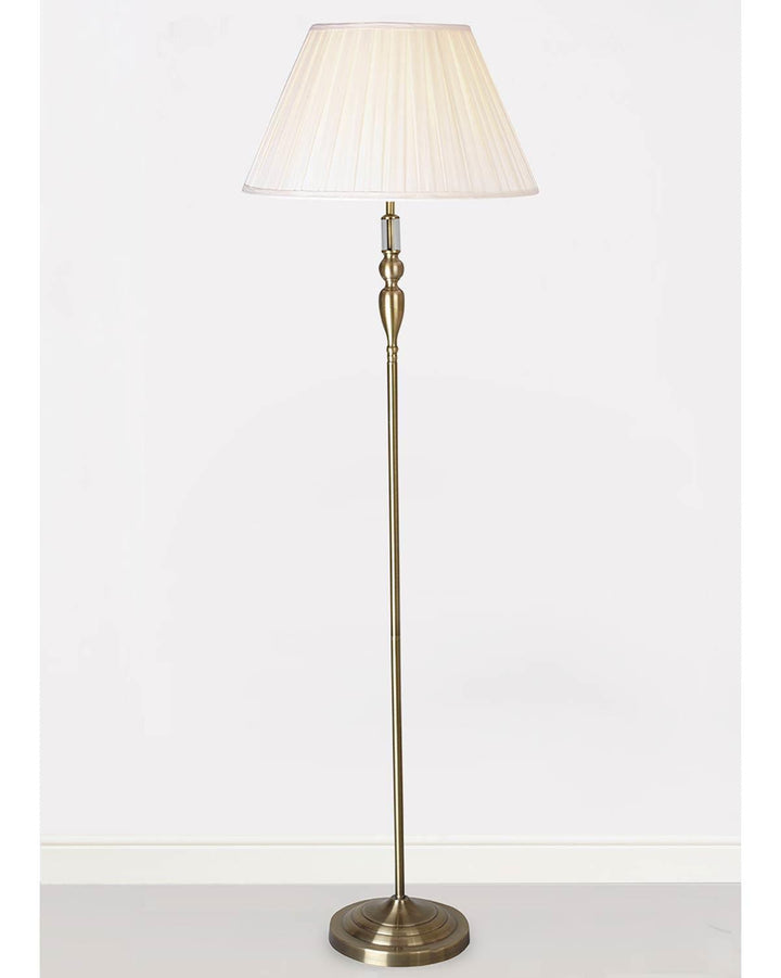 Margot Floor Lamp - Brass and Cream - Ideal