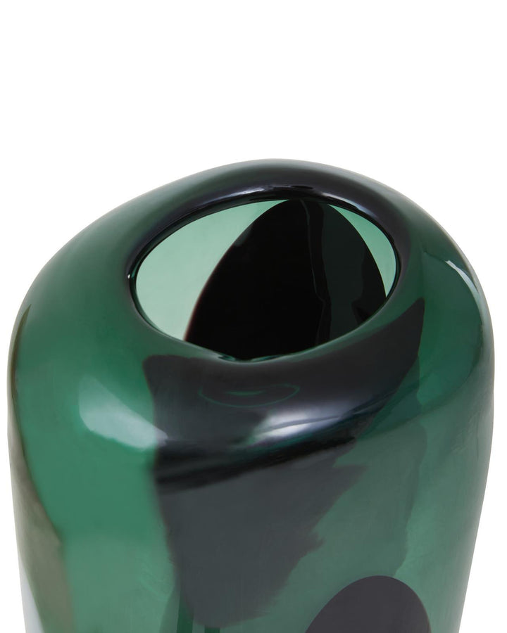 Large Dani Green Glass Vase - Ideal