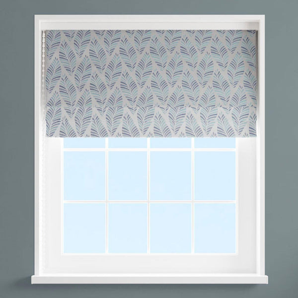 Metz Blue Made To Measure Roman Blind - Ideal