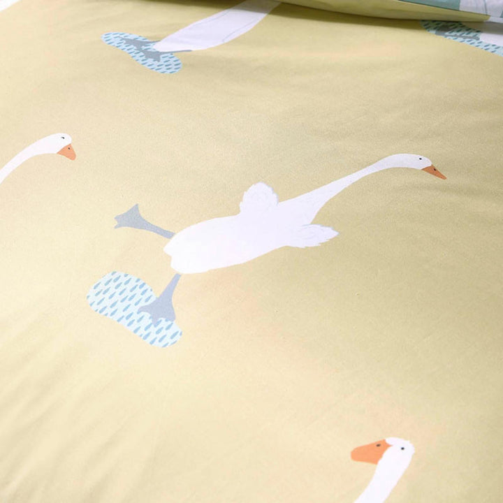 Puddles the Duck Reversible Yellow Duvet Cover Set - Ideal
