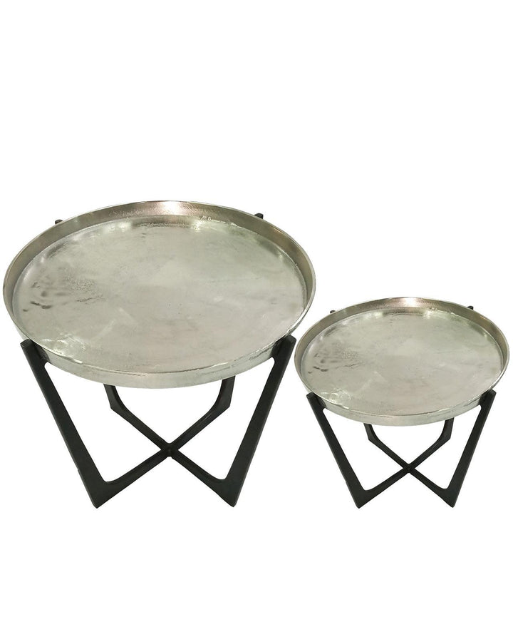 Titan Nickel Top Nesting Tables - Ideal