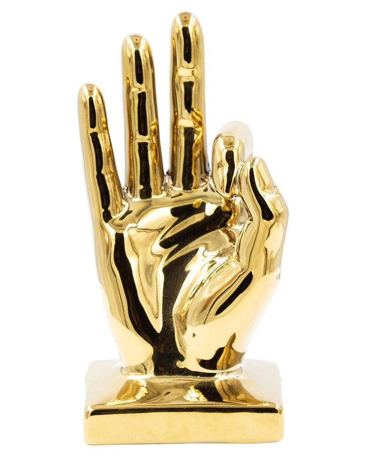 Gold Okay Hand Ornament - Ideal