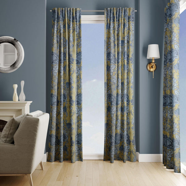 Acantha Ochre Made To Measure Curtains -  - Ideal Textiles