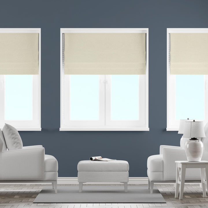 Manta Ivory Made To Measure Roman Blind -  - Ideal Textiles