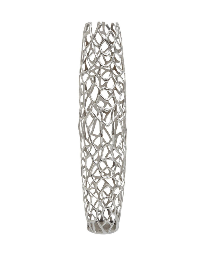 Montrose Coral Aluminium Silver Large Vase - Ideal