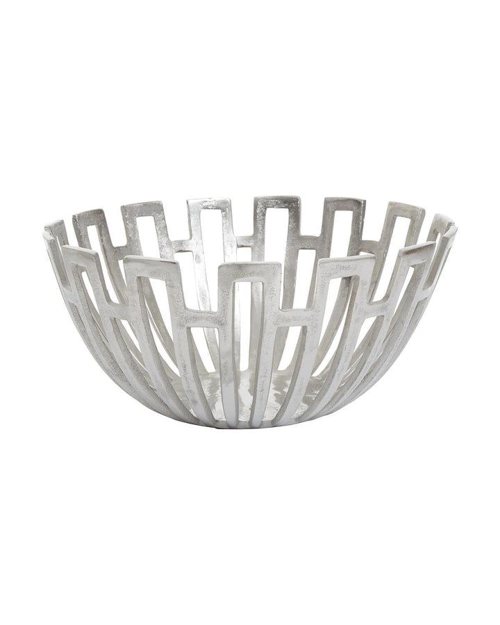 Tarbet Silver Geometric Bowl - Ideal