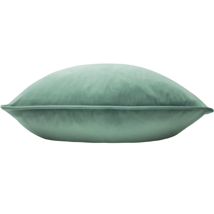 Opulence Soft Velvet Piped Eau de Nil Cushion Covers 22'' x 22'' -  - Ideal Textiles