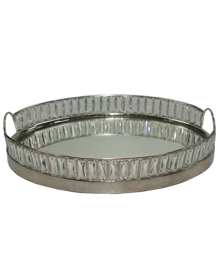 Fitzrovia Mirrored Crystal Oval Tray - Ideal