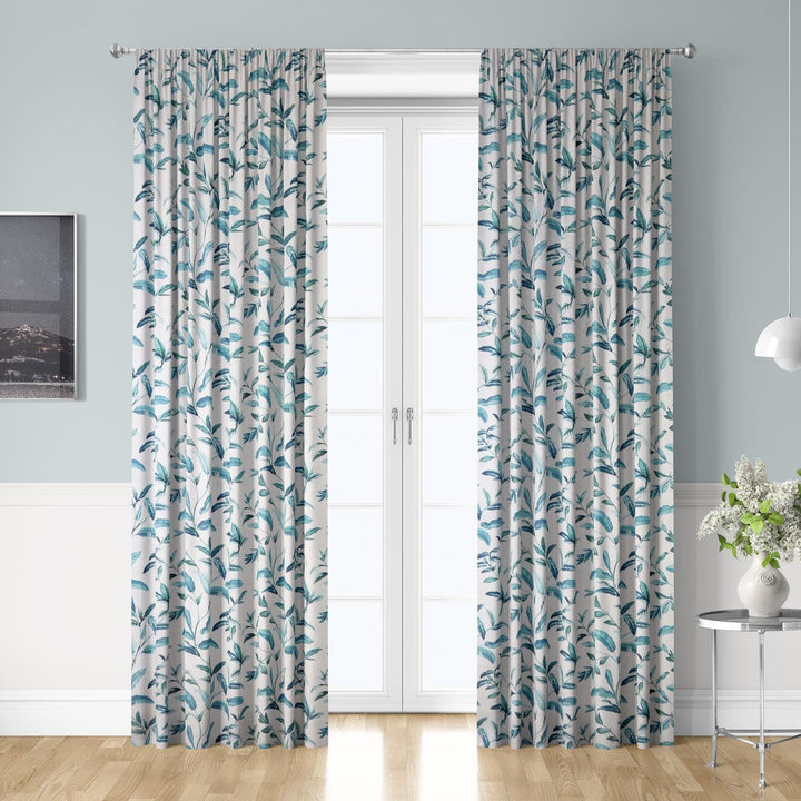 Oasis Lapis Made To Measure Curtains -  - Ideal Textiles
