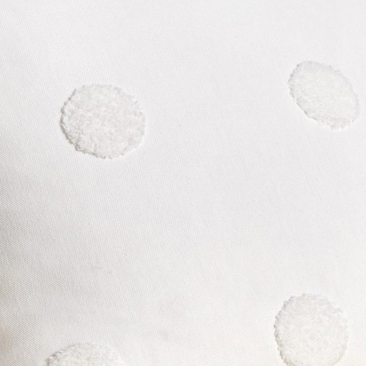 Zara Tufted Spot White Cushion Cover 17" x 17" - Ideal