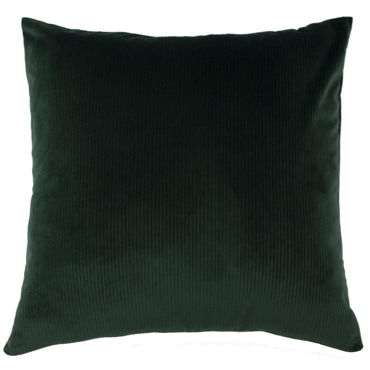 Aurora Ribbed Corduroy Velvet Emerald Cushion Covers 18'' x 18'' -  - Ideal Textiles