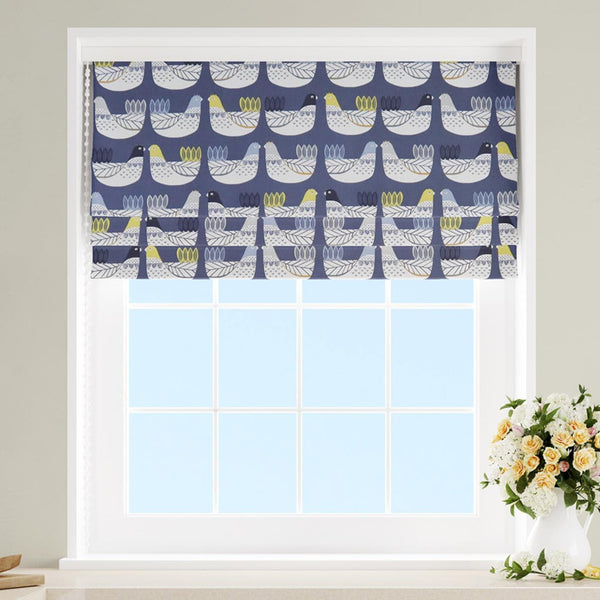 Cluck Cluck Ochre Made To Measure Roman Blind -  - Ideal Textiles