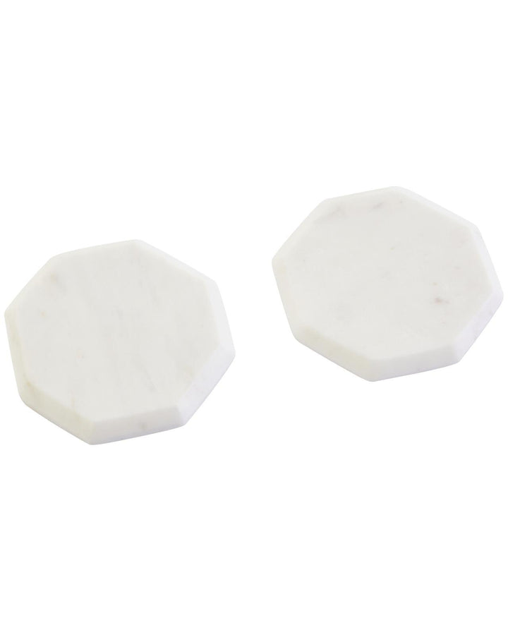 Set of 4 Classic Octagon Marble Coasters - Ideal