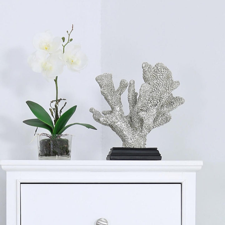 Tall Silver Coral Ornament - Ideal