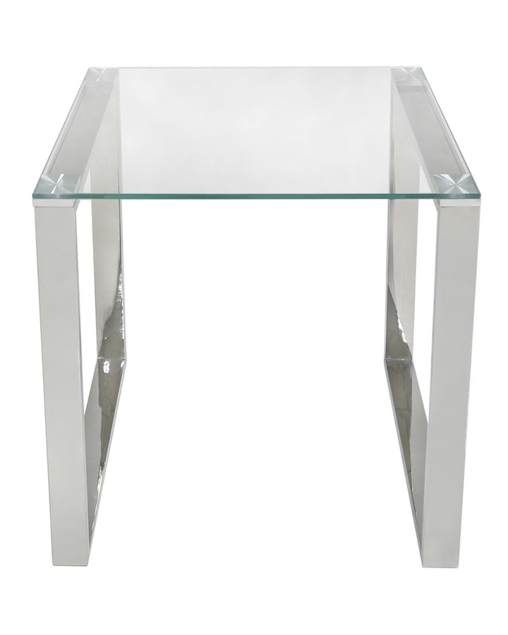 Vogue Chrome Glass Side Table - Ideal