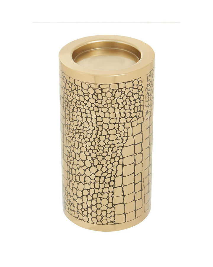 Roslin Gold Croc Large Candle Holder - Ideal