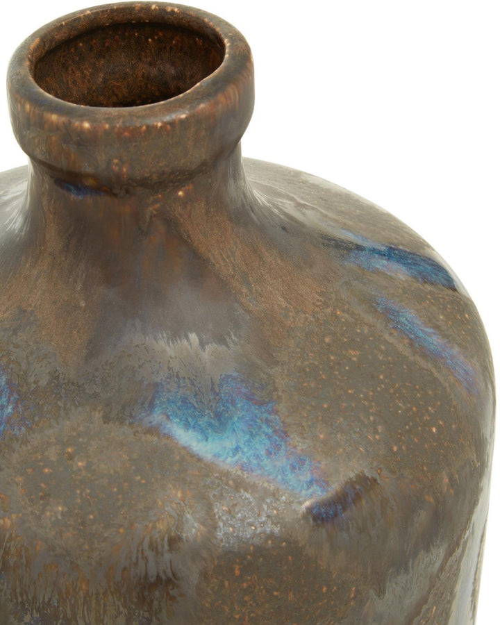 Seda Brown Reactive Glaze Bottle Vase - Ideal