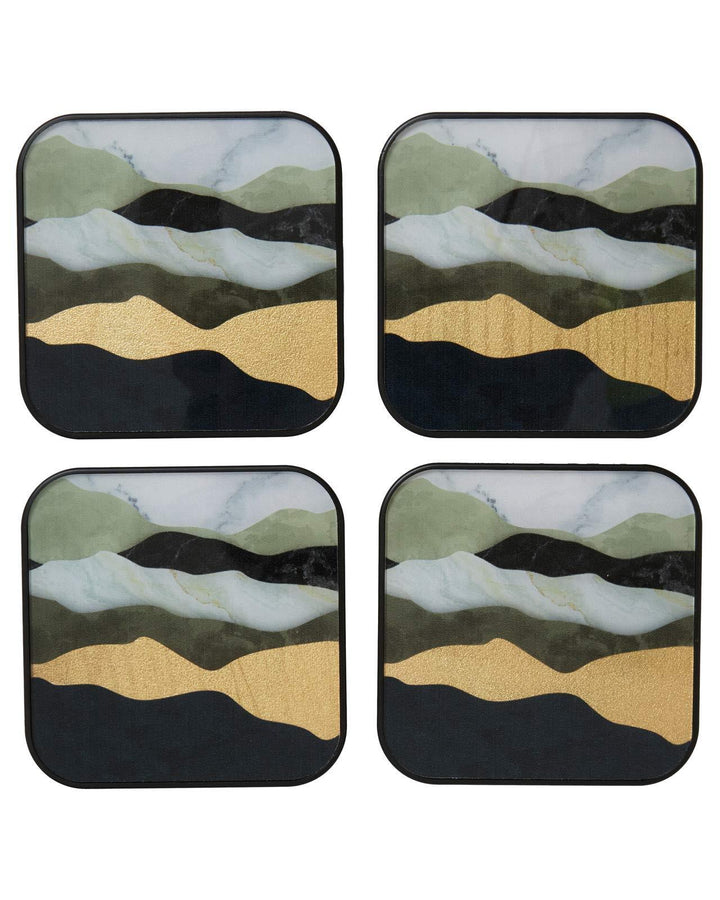 Set of 4 Elysia Coasters in Holder - Ideal