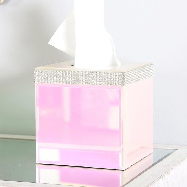 Ariana Pink Lustre Cube Tissue Box Cover - Ideal