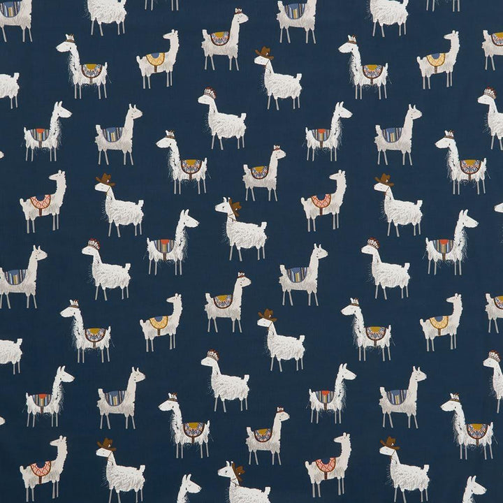 FABRIC SAMPLE - Alpaca Indigo Print 147 -  - Ideal Textiles