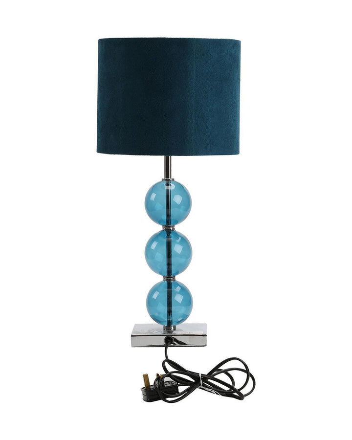 Teal Orb Montreal Chrome Table Lamp - Ideal
