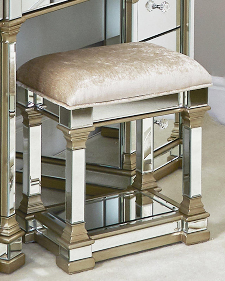 Hampton Mirrored Dressing Table Stool - Ideal
