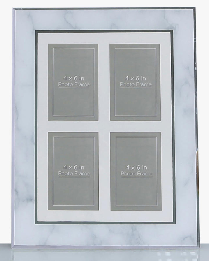 Grey Marble 4 Aperture Frame 4" x 6" - Ideal
