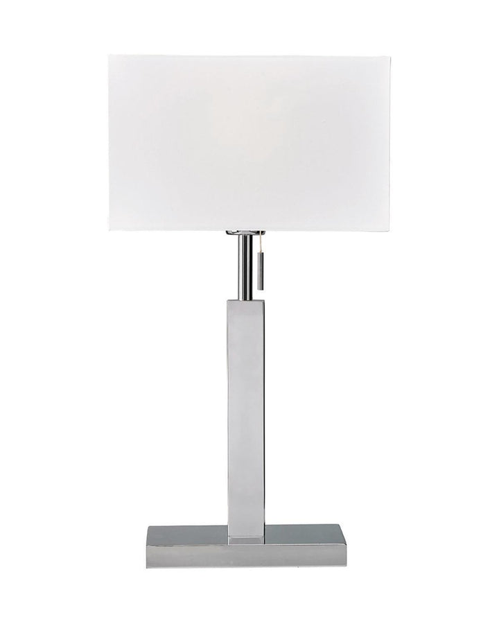 White and Chrome Brooke Table Lamp - Ideal