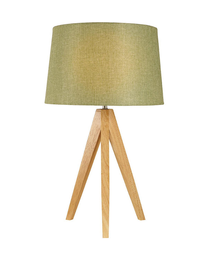 Olive Wooden Tripod Lamp - Ideal