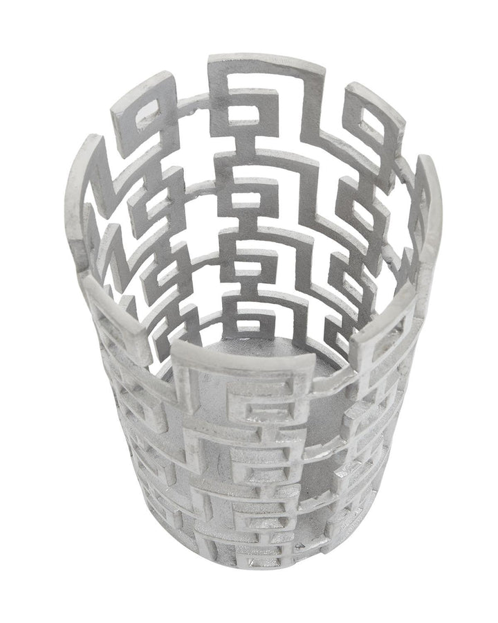 Tarbet Silver Cutout Candle Holder - Ideal