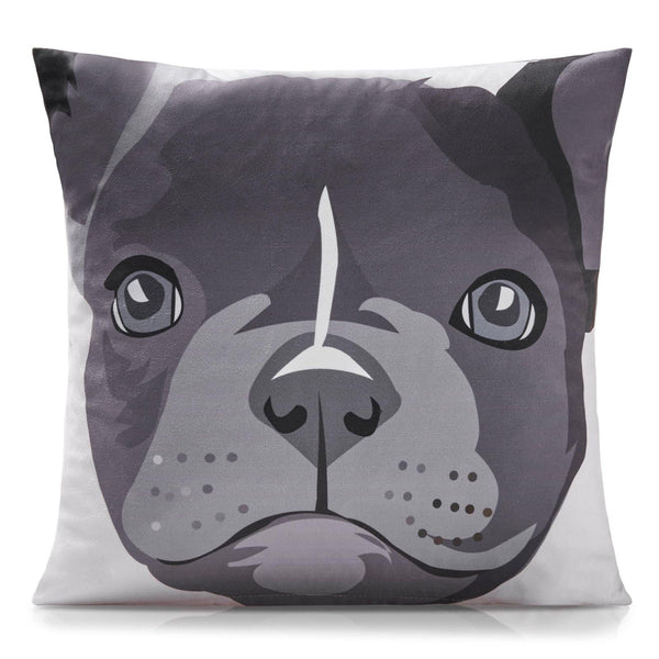 French Bulldog Velvet Cushion Cover 18" x 18" -  - Ideal Textiles