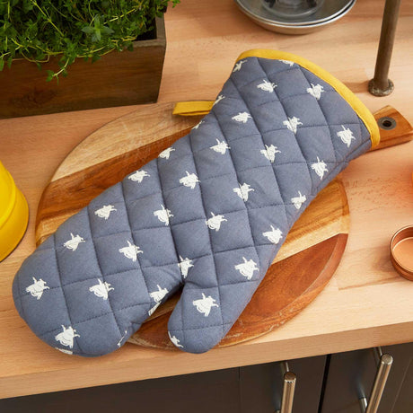 Bees Luxury Cotton Gauntlet Oven Mitt Oven Gloves Ulster Weavers   