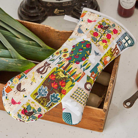 Home Grown Luxury Cotton Gauntlet Oven Mitt Oven Gloves Ulster Weavers   