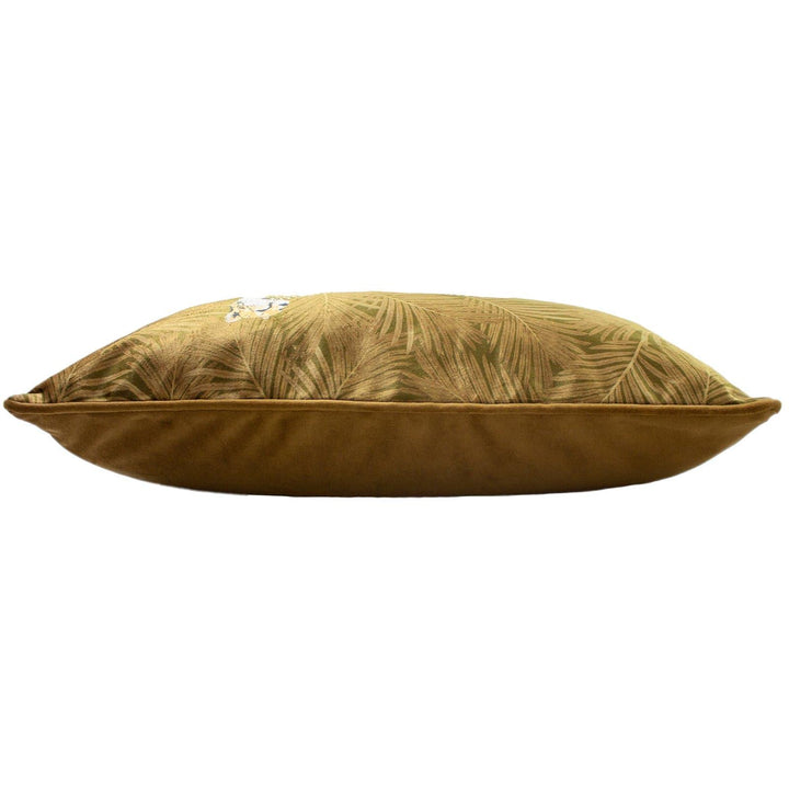 Cheetah Forest Tropical Velvet Gold Cushion Covers 12'' x 20'' -  - Ideal Textiles