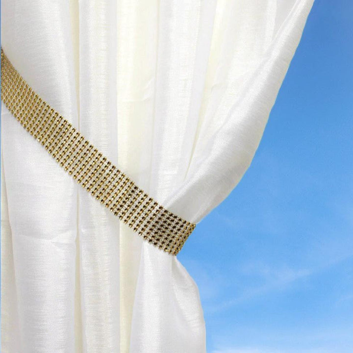 Rhiannon Diamante Tie Backs Gold -  - Ideal Textiles