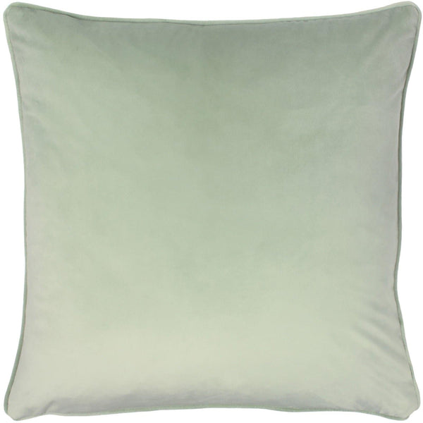 Opulence Soft Velvet Piped Green Filled Cushions 22'' x 22'' - Polyester Pad - Ideal Textiles